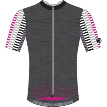 cyklistický dres Dotout Flash pánský dres krátký rukáv Melange Dark Grey vel. L