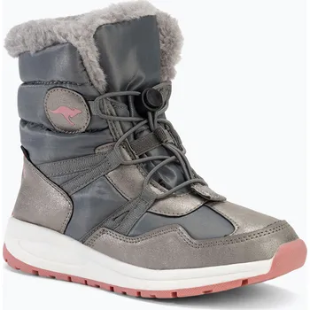 Dívčí obuv Juniorské sněhule KangaROOS K-PE Ski RTX steel grey / dusty rose