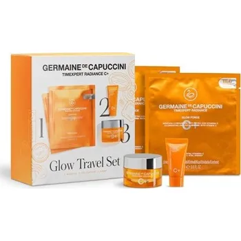 Kosmetická sada Germaine de Capuccini Timexpert C+ Glow Travel Set - Maska Radiance 2 ks + krém 15 ml + oční krém 3 ml Dárková sada