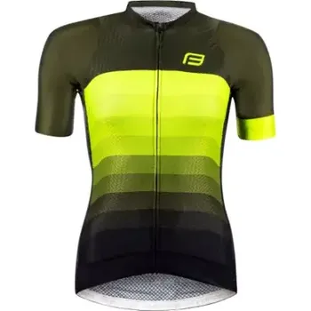 cyklistický dres Force Ascent Lady dámský dres krátký rukáv zelená/fluo vel. S
