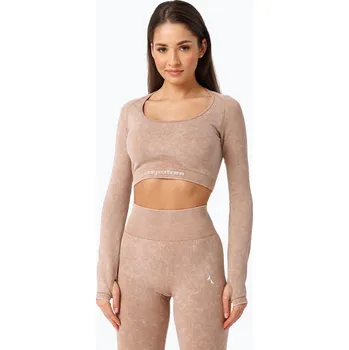 Dámské tričko Dámské tréninkové tričko Longsleeve Carpatree Yasmine Seamless beige stone wash