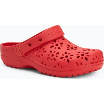 Dívčí obuv Dětské nazouváky Crocs Classic Floral Cutout Clog Kids cherry red