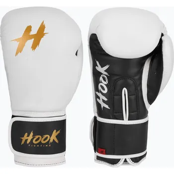 Chránič rukou Kožené boxerské rukavice HOOK FIGHTING Ready to Fight white