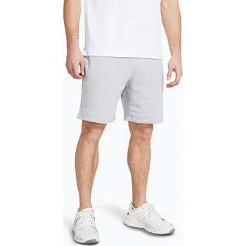Pánská móda Pánské šortky Under Armour Rival Fleece mod gray light heather/white