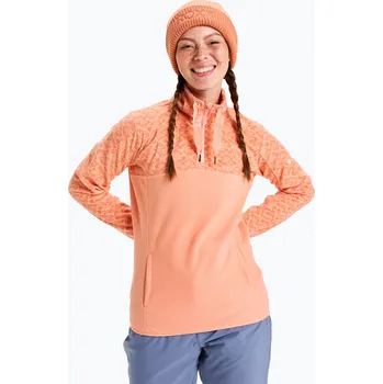 Dámská mikina Dámská mikina ROXY Sayna Half Zip peach pink roxygram tonal
