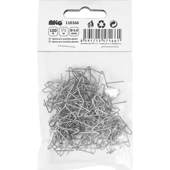 Příslušenství ke svářečce Spony pro svářečku plastů (M) 0,8 mm - 100 ks MAGG 110166