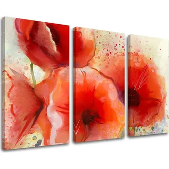 Obraz 3dílná nástěnná malba KVĚTINY KV076E30