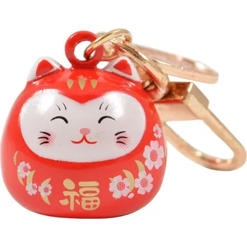 Přívěšek na klíče Lucky Cat, červená