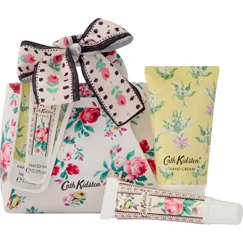 Kosmetická sada Heathcote & Ivory Cath Kidston Wild Flowers Wild Women Sada krému na ruce a balzámu na rty v mini kabelce