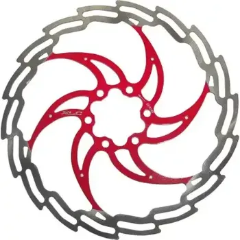 Brzda na kolo XLC BR-X02 brzdový kotouc stříbrná/červená 160 mm