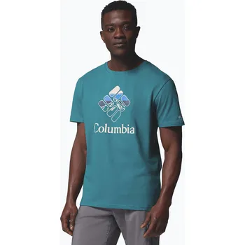Pánské tričko Pánské tričko Columbia Rapid Ridge Graphic river blue/heavenly
