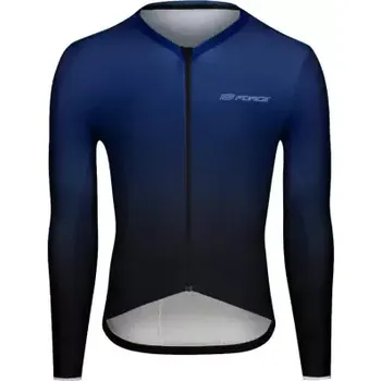 cyklistický dres Force Smooth pánský dres dlouhý rukáv modrá/černá vel. XXL