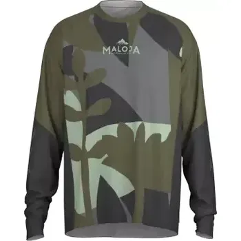cyklistický dres Maloja GaderM. pánský dres dlouhý rukáv moss leaves vel. M