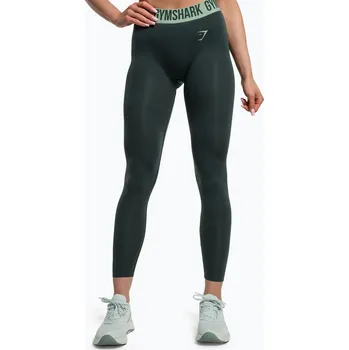 Dámské legíny Dámské tréninkové legíny Gymshark Fit obsidiánově zelené