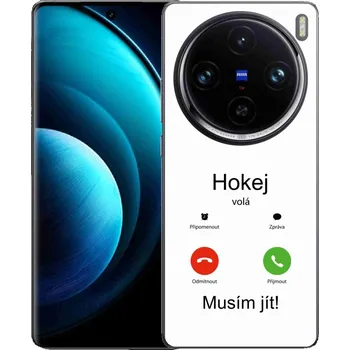 Pouzdro na mobilní telefon Gelový kryt mmCase na Vivo X100 Pro 5G - hokej volá bílé pozadí