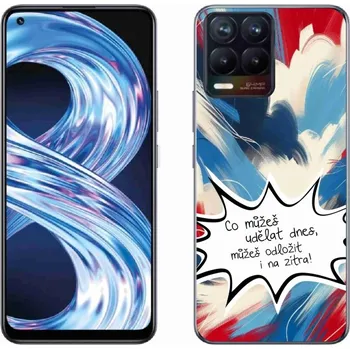 Pouzdro na mobilní telefon Gelový kryt mmCase na Realme 8 4G - vtipný text 9 bílé pozadí