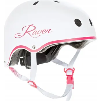 Cyklistická přilba Helma Raven Essto white/pink Velikost: M