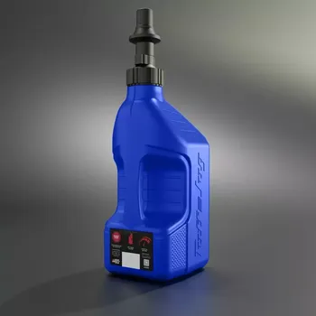 Kanystr Kanystr na benzín TUFF JUG CONTAINER JUG CONTAINER VIEW STRIP W/RIPPER CAP barva modrá, obsah 10 litrů (rychlotankovací kanystr na pohonné hmoty)