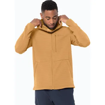 Pánské oblečení Pánská trekingová mikina Jack Wolfskin Modesto Hooded žlutá 1706493