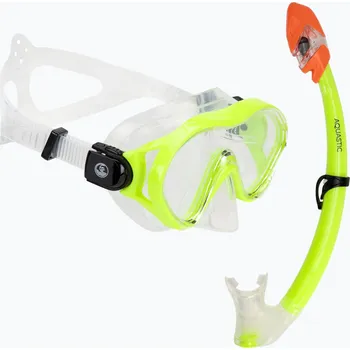 Vodní sport Dětská sada na šnorchlování AQUASTIC Minke maska + šnorchl zelená