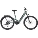 Rock Machine Crossride e450 FS nízkonástupové celoodpružené elektrokolo Ocean Grey/Black L