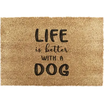 Rohožka z kokosového vlákna 40x60 cm Life Is Better With a Dog – Artsy Doormats ID_1708678
