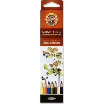 Pastelka Koh-i-noor pastelky MONDELUZ akvarelové souprava 6 ks v papírové krabičce