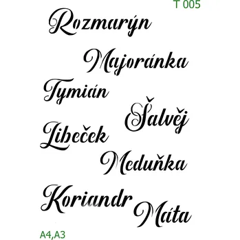 Šablona T 005 - A3 , Lepící fólie