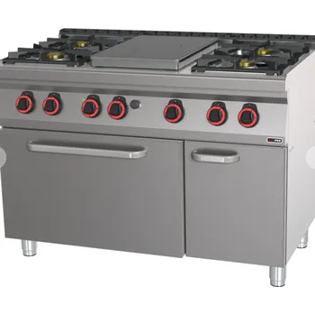 Sporák RM GASTRO Sporák tálový plynový STPT 70/120 21 GE s el. troubou GN 2/1 RedFox