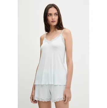 Pyžamový top United Colors of Benetton dámský, modrá barva, 3Z123H00J 50X, vel. XXS