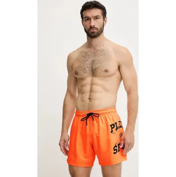 Plavkové šortky PLEIN SPORT oranžová barva, PS25MBM01 22X, vel. L