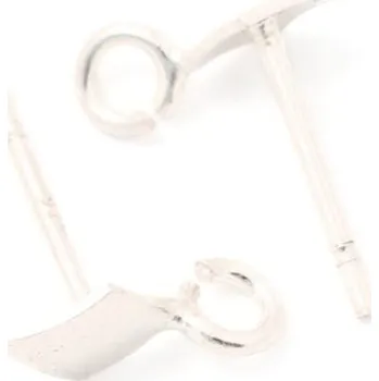 Náušnice CZ Náušnice puzeta kosodelník s očkem 8/6mm Ag925