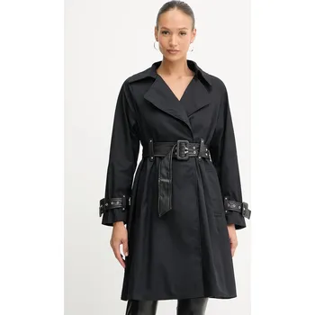 Dámský kabát Trench kabát Guess RAPHAELLE černá barva, W5YL02 WHDF1 W5YL02.WHDF1 99X, vel. M