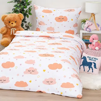 Povlečení 4Home Bavlněné povlečení Pink Clouds, 140 x 200 cm, 70 x 90 cm, růžová