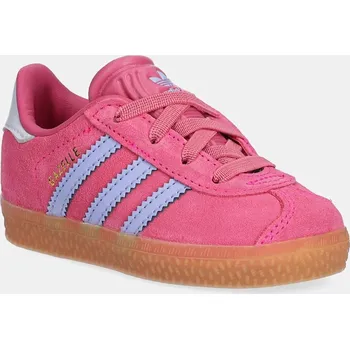 Chlapecké tenisky Dětské semišové tenisky adidas Originals GAZELLE JR5938 růžová 42X, EUR 21