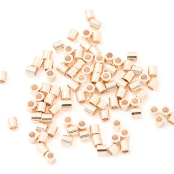 Materiál na výrobu šperku EU Valéček kovový 2/2mm chirurgická ocel rose gold