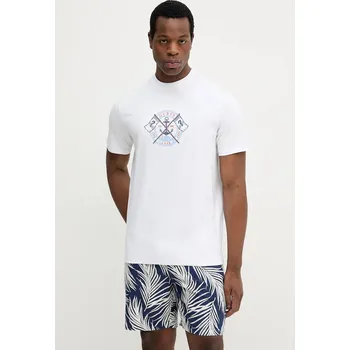 Pánská móda Bavlněné tričko Guess MARINA M5YI62.K8FQ4 bílá 00X, vel. XL