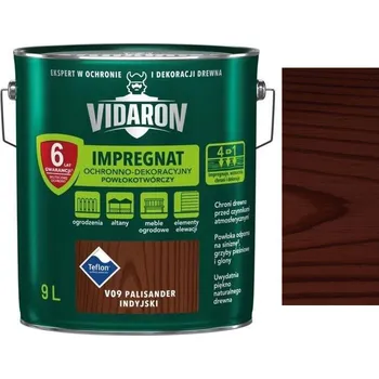 Olej na dřevo Vidaron Impregnat ochranná impregnační lazura na dřevo V09 Palisandr indický 9l