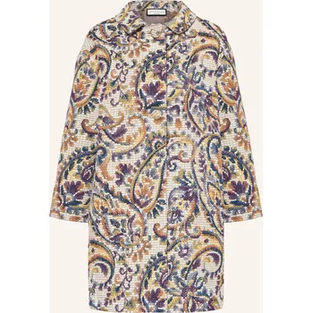 Dámský kabát Sem Per Lei Dámský Žakárový Kabát, hnědá / petrolejová /...