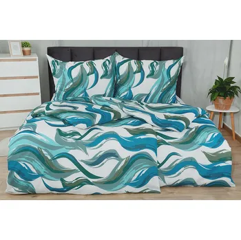 Povlečení Bavlněné povlečení PLUS 4dílné MALVA tyrkysové