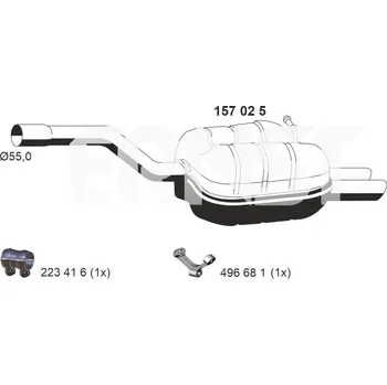 Tlumič výfuku Zadní tlumič výfuku ERNST 157025