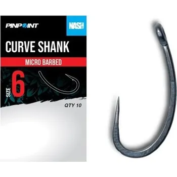 Rybářský háček NASH - Háčky Curve Shank Barbless vel. 8 10 ks