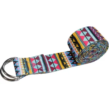 Merc sport Merco Yoga pás na Jógu Sangle patchwork vzor černo,žlutý Cena za odběr více kusů: 26 a více kusů