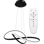 Toolight Ring Moderní LED závěsné stropní svítidlo + dálkové ovládání APP395-CP Black