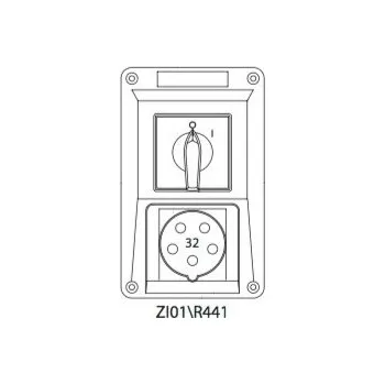 Rozvaděč Zásuvková skříň ZI 01 R441 Ampere-Electric s.r.o., 45-04-029-01016