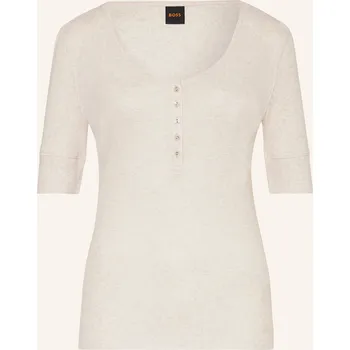 Boss Dámské Tričko Henley Espen, béžová, 38