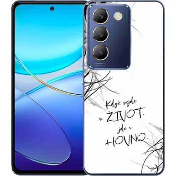 Pouzdro na mobilní telefon Gelový kryt mmCase na Vivo V40 SE 4G/5G - vtipný text 16 bílé pozadí