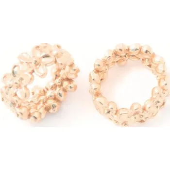 Materiál na výrobu šperku CZ Rondelka kytka 7,5mm Ag925 rose gold