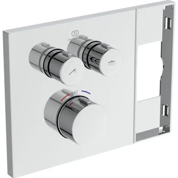 Vodovodní baterie Ideal Standard CeraTherm Navigo Solos - Termostatická sprchová baterie pod omítku na kombinaci s 3-funkční hlavovou sprchou Solos, chrom A73894AA