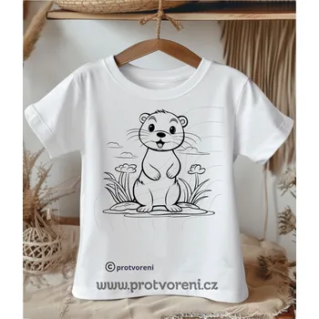 Chlapecké tričko Tričko jako omalovánka Tričko k vybarvení, dětské, VYDRA, 1 ks zvolte VELIKOST trička ZDE:: 7/8 let Beagle